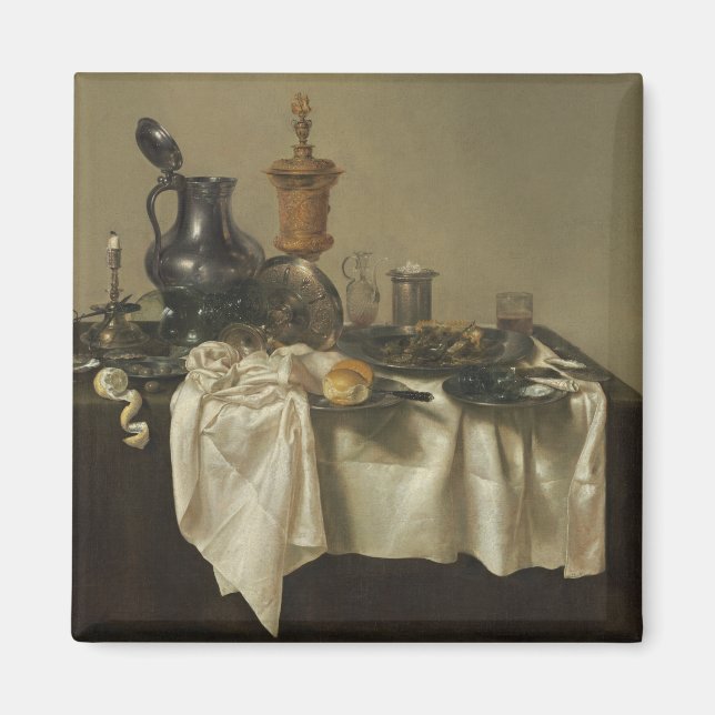 Banquet Biet med Mince Paj av Willem Claesz Heda Magnet (Framsidan)