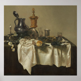 Banquet Biet med Mince Paj av Willem Claesz Heda Poster