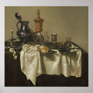 Banquet Biet med Mince Paj av Willem Claesz Heda Poster