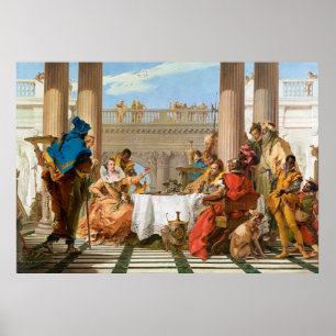 Banquet Cleopatra av Giambattista Tiepolo Poster