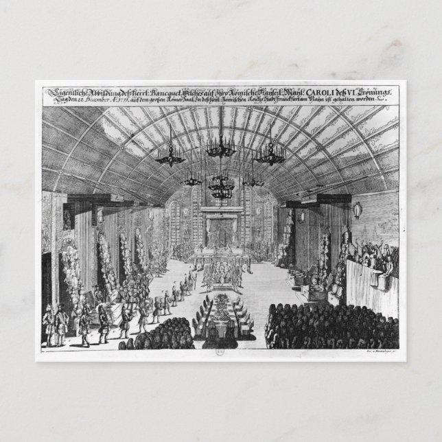 Banquet in Romer Hall at Frankfurt-am Main Vykort (Framsida)