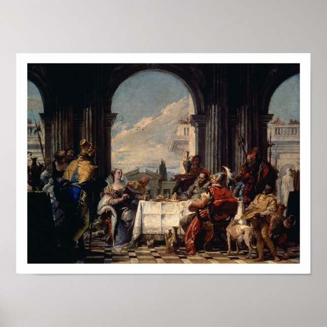 Banquet of Anthony and Cleopatra, c.1744 (oil) Poster (Framsidan)