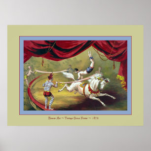 Banret agerar ~-vintagecirkusen poster