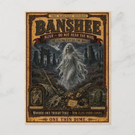 Banshee, Vintage Circus Monster Vykort