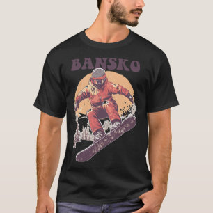 Bansko Bulgarien Retro Snowboard T Shirt