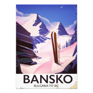 Bansko Bulgarien till Ski Fototryck