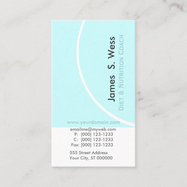 Banta abstrakt flott edgy designer för näring visitkort (Framsida)