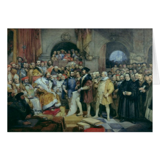 Banta av Spires, 19 April, 1529 Hälsningskort (Framsidan Horizontal)