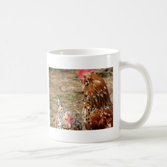 Bantam Hen och Tupp Kaffemugg (Höger)