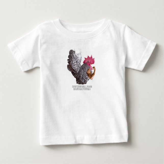 Bantam Power! Chabo Tupp| Bantam Chicken Power T Shirt (Framsida)