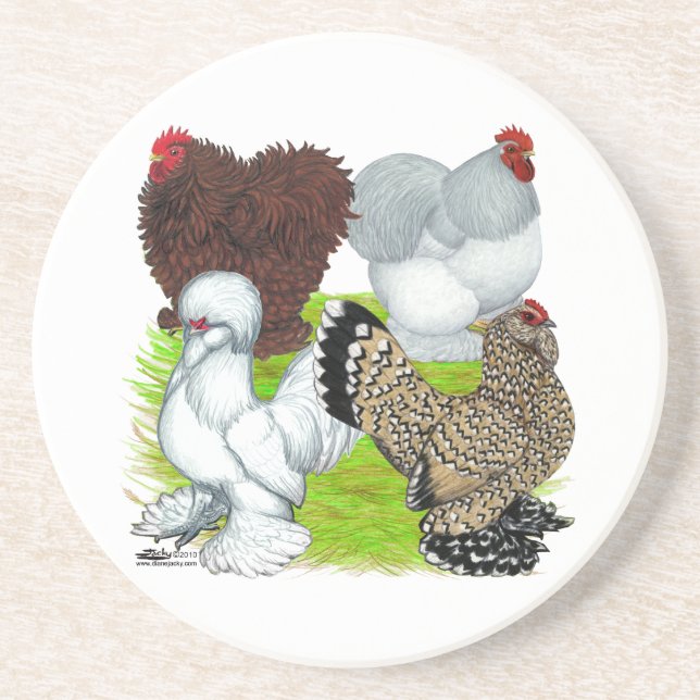 Bantams Feather Legged Underlägg Sandsten (Framsidan)
