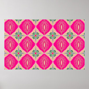 bantul batik i olika färg, Batik är en teknik Poster