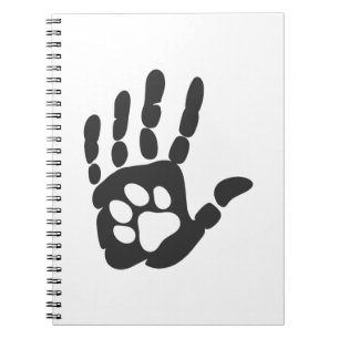 Banutskrift i handen - Välj bakgrund färg Anteckningsbok