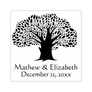 Banyan Träd Rustic Outdoor Bröllop Stämpel
