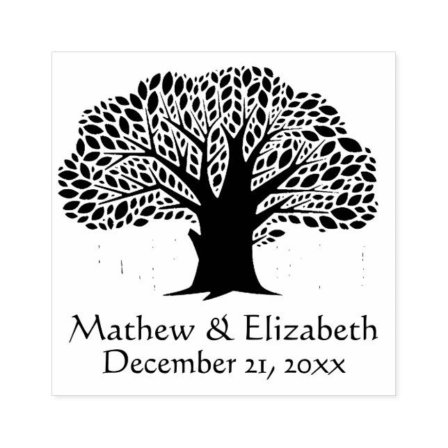 Banyan Träd Rustic Outdoor Bröllop Stämpel (Tryck)