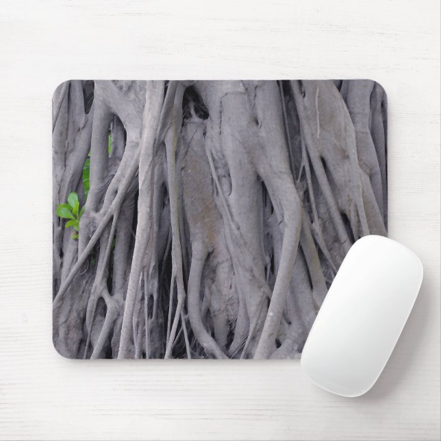 Banyan Träd Trunk Musmatta (Med mus)
