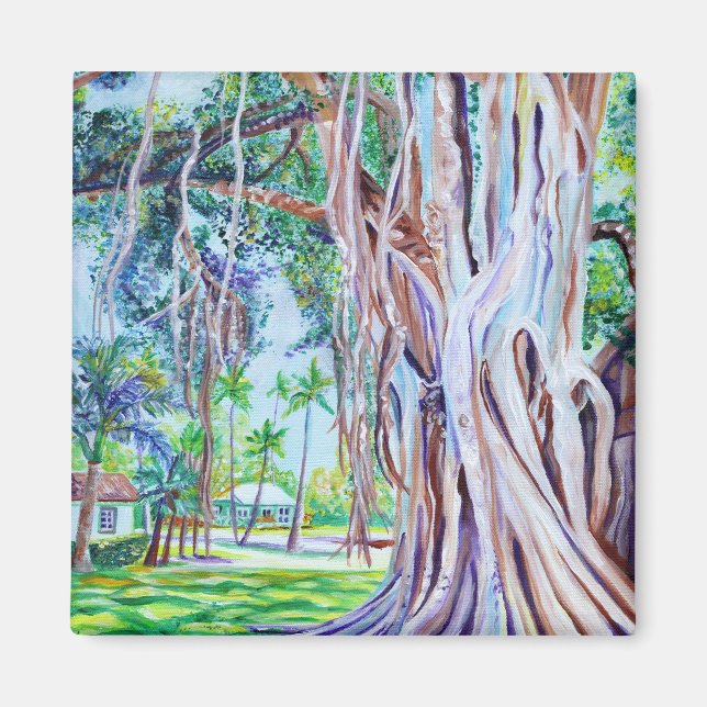 Banyanträd på Waimea Plantation Cottages  Magnet (Framsidan)