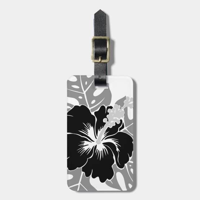 Banzai Beach Hawaiian Hibiscus Blommigt Bagagebricka (Vertikal Framsida)
