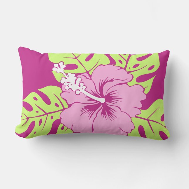 Banzai Beach Hawaiian Hibiscus Lumbar Pillows Lumbarkudde (Framsida)