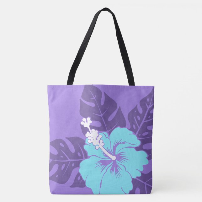 Banzai Beach Hawaiian Hibiscus Reversible BeachBag Tygkasse (Framsida)