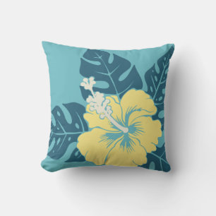 Banzai Beach Hawaiian Hibiscus Square Pillows Kudde