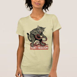 Banzai Kat Fight Fascism  T Shirt