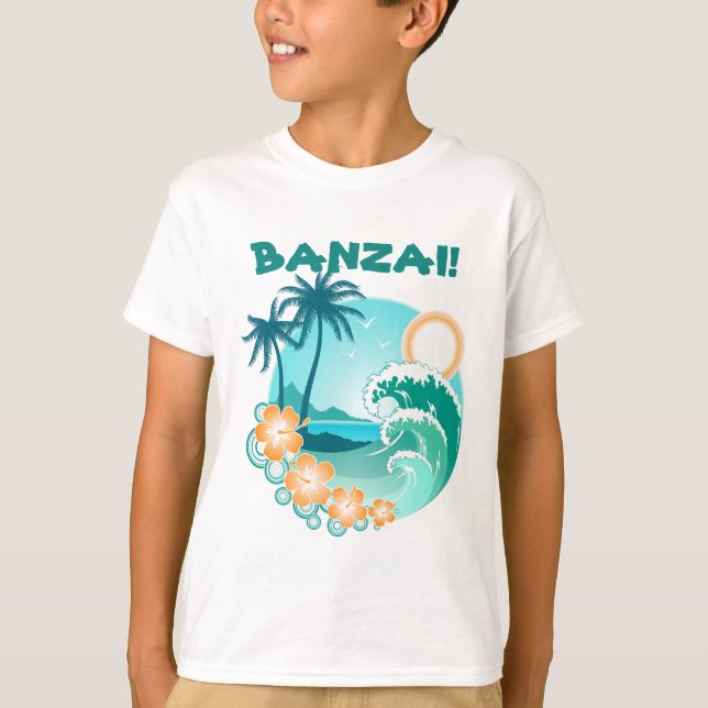 Banzai Surfing Tee (Framsida)