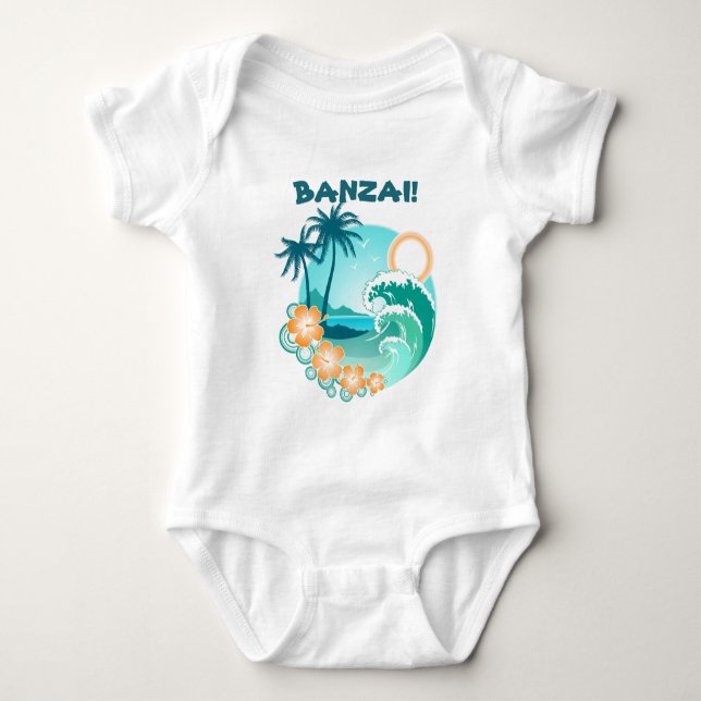 Banzai Surfing Tee Shirt (Framsida)
