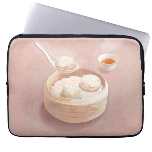 Bao Baby - Tea Time Bao Buddies Laptop Fodral (Framsidan)