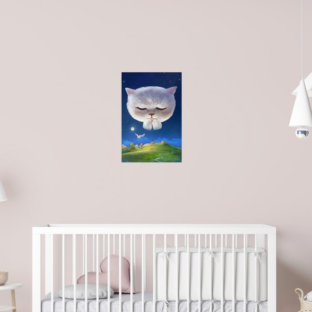 Bao Bao: Flytande bland stjärnor Natthimmel Dröm Poster (Barnkammare 2)