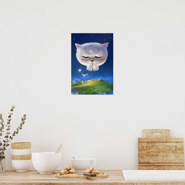 Bao Bao: Flytande bland stjärnor Nattliga himmel d Poster (Kök)