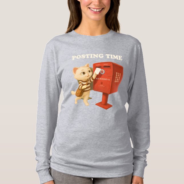Bao Bao: Posting Time with Retro Taiwan Mailbox T Shirt (Framsida)