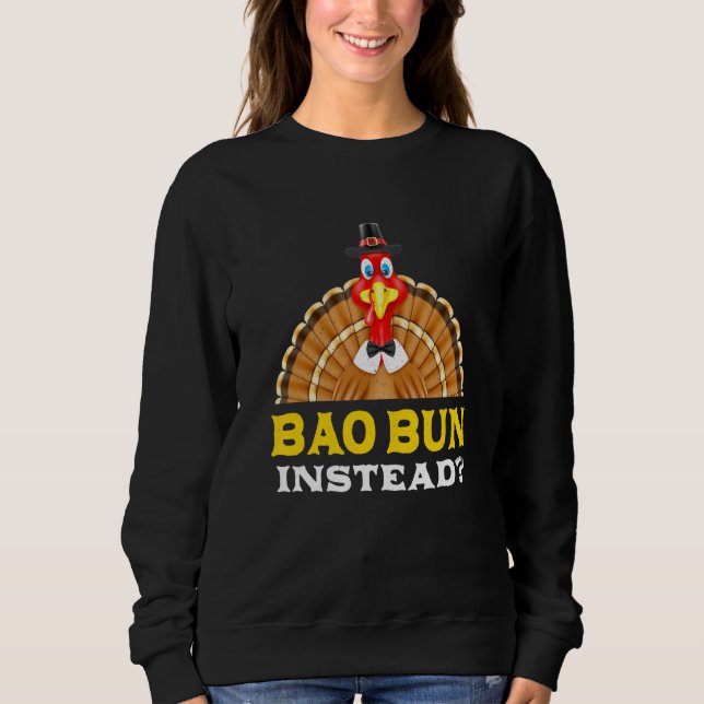 Bao Bun i stället Thanksgiving Gris Bun Black Fred T Shirt (Framsida)