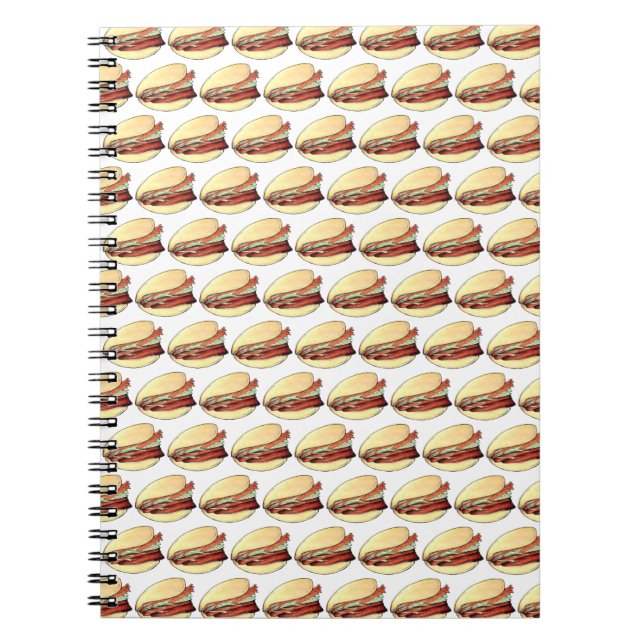 Bao Buns Porkbelly Lotus Bun Chinese Food Print Anteckningsbok (Framsidan)