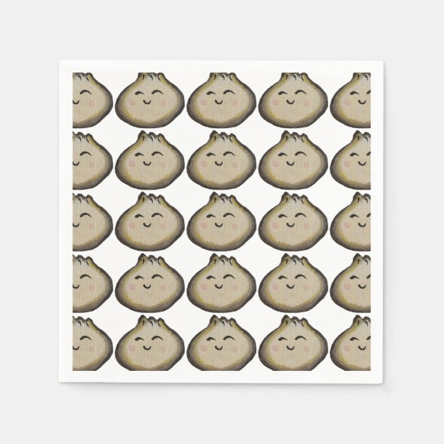 Bao Dumpling Födelsedagsfest Servett (Framsidan)
