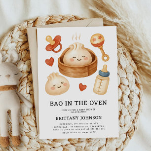 Bao i Oven Baby Shower Inbjudningar