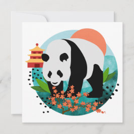 BAO SHI - Panda -platta anteckningskort - detaljer