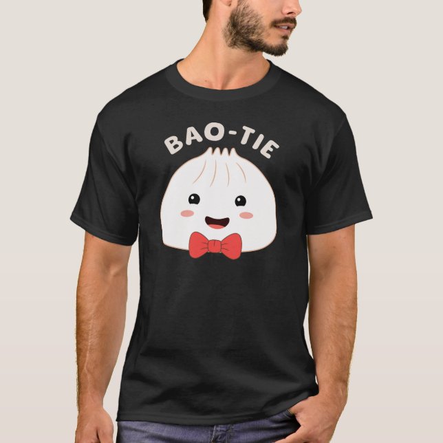 Bao Tie Flitig asiatisk mat Puns  T Shirt (Framsida)