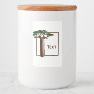 Baobab Träd Anpassningsbar Food and Beverage Label Mat Etikett