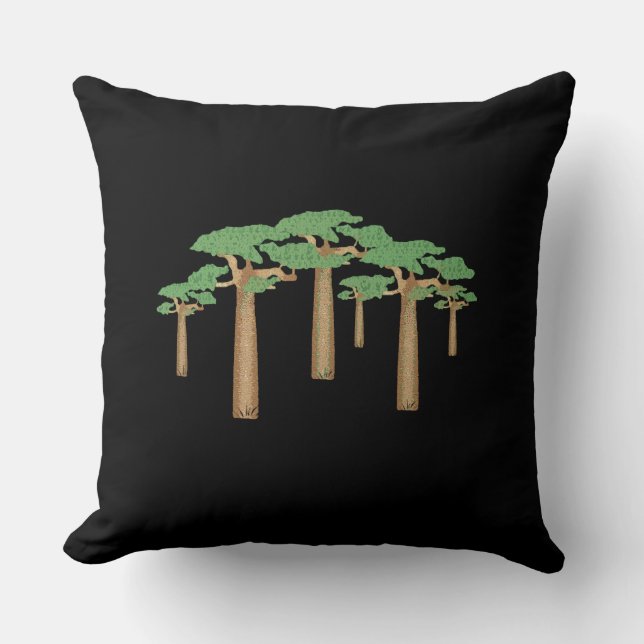 Baobab Träd Dekorativ kudde (Framsida)