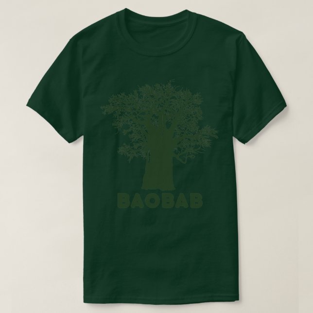 BAOBAB TRÄD FINANSIERING FÖR BAOBAB BONSAI OCH TRÄ T SHIRT (Design framsida)