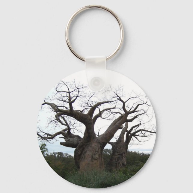 Baobab Träd Keychain Nyckelring (Framsida)