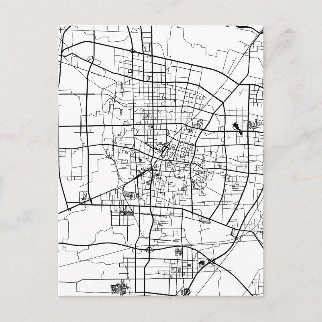 Baoding China Map Vykort (Framsida)