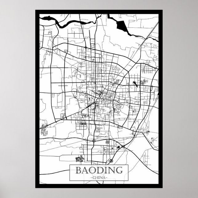 Baoding Kina Karta Poster (Framsidan)