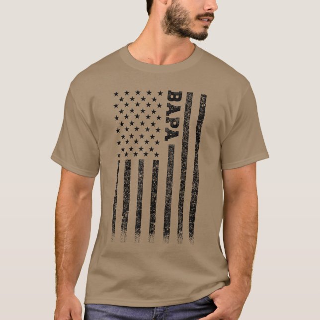 Bapa American Flag vänner T Shirt (Framsida)