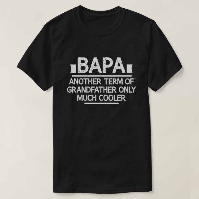Bapa Definition Funny Betyder Coola Grandpa Gift T Shirt (Design framsida)
