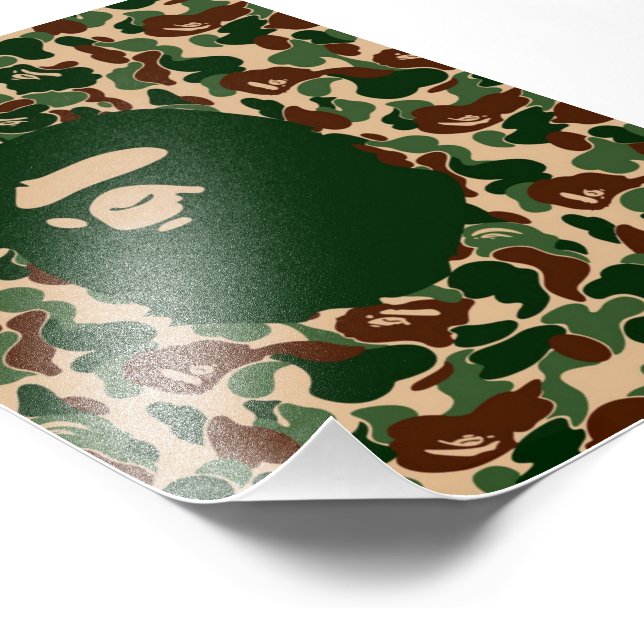 bape Camo monkey hypebeast Fototryck (Hörn)