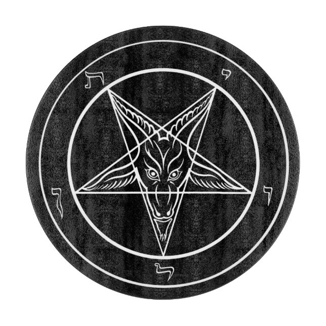 Baphomet 12" Glass skärbräda (Framsidan)