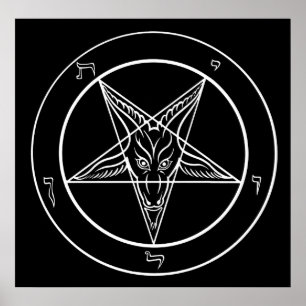 Baphomet affisch - 2 fot kvadrerar