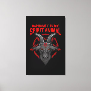 Baphomet är mitt andliga djur i sataniskt ockult. canvastryck